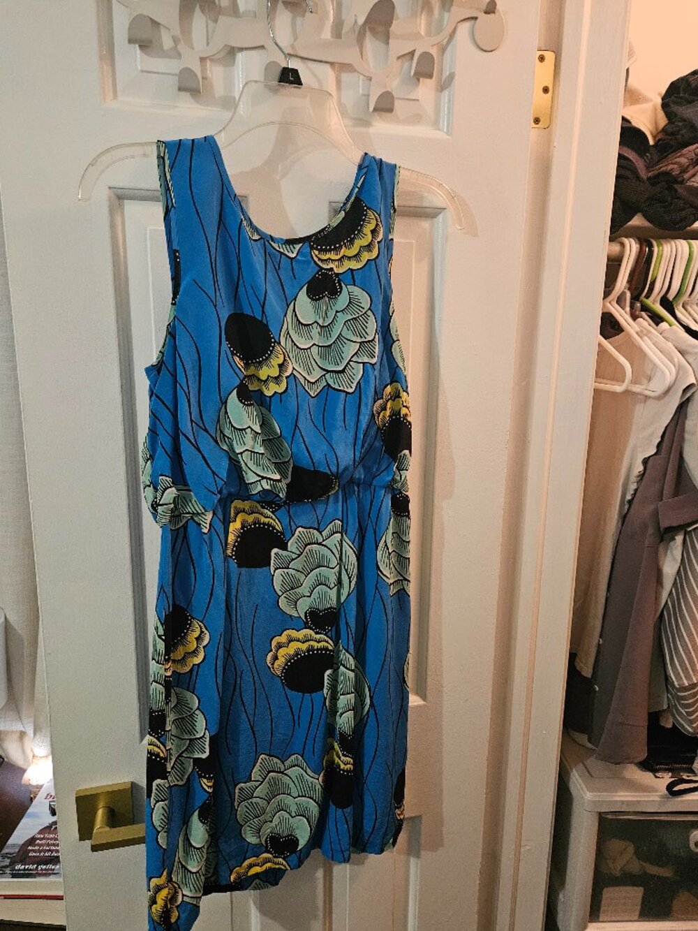 Peacock patterned dress